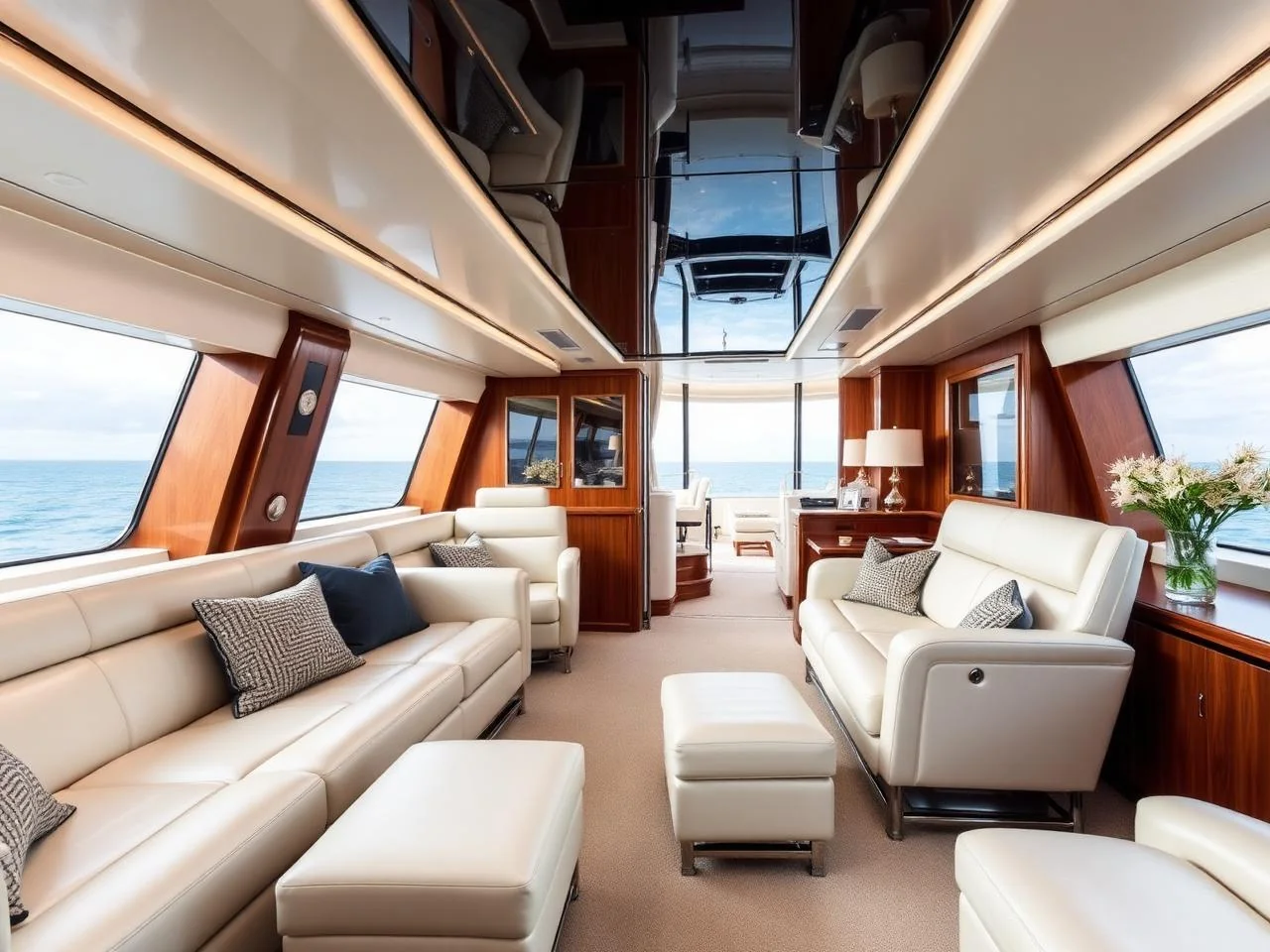 Luxury yacht interior